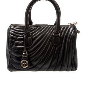 Henri Bendel Quilted Leather Satchel Handbag